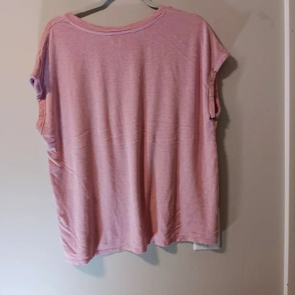 Soft V-Neck Women’s Tee - Pink - Picture 3 of 11
